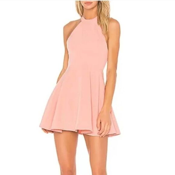 NBD Leo Blush Mini Halter Dress Size Small - Picture 1 of 9